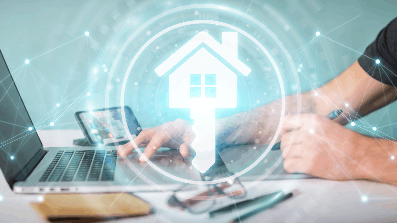 Digital marketing agency for home services professional managing online campaigns on laptop and mobile device